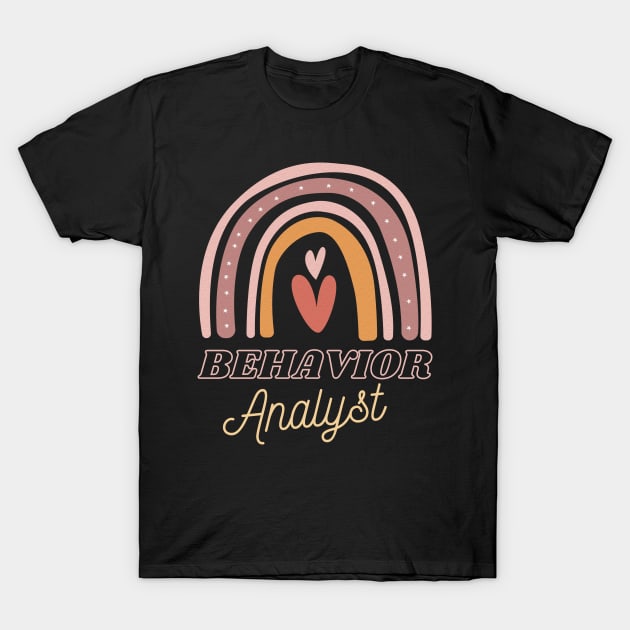 Behavior Analyst apparel or gift for every BA, BCBA or ABA Therapy student. Behavior Analyst appreciation gift T-Shirt by The Mellow Cats Studio